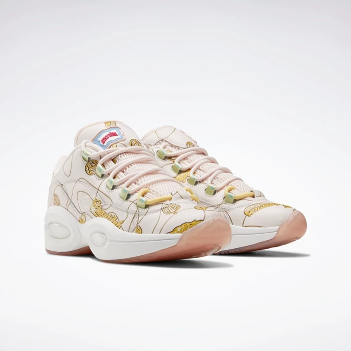 Basketbalove Tenisky Reebok BBC Question Low Panske Pink/White/Yellow | XQOVDF807