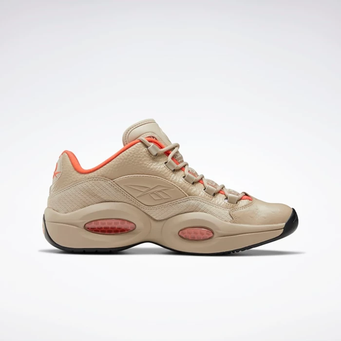 Basketbalove Tenisky Reebok Question Low Panske Beige/Orange/Black | KCGRJB543