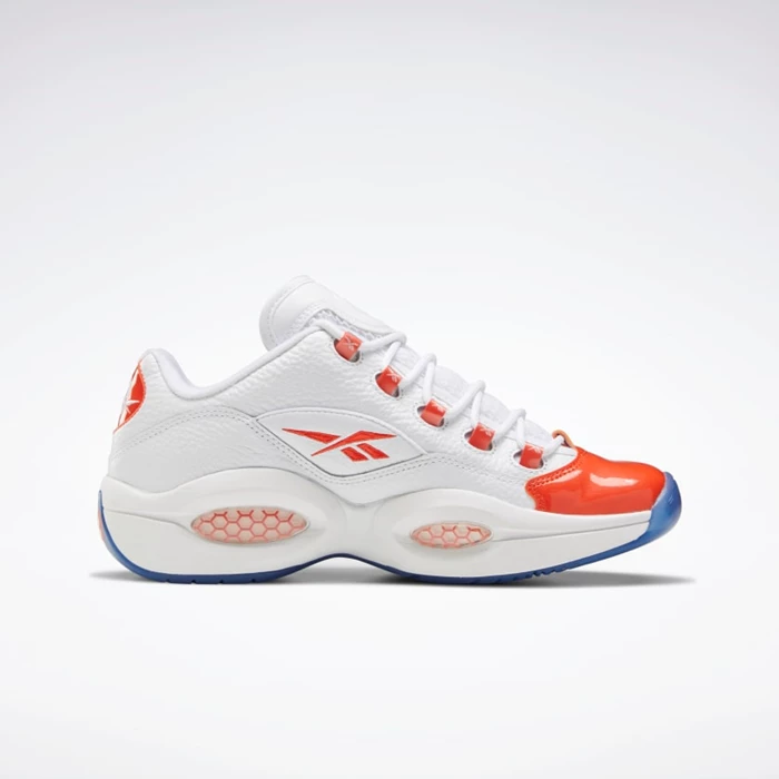 Basketbalove Tenisky Reebok Question Low Panske White/Orange | YKQZRJ143