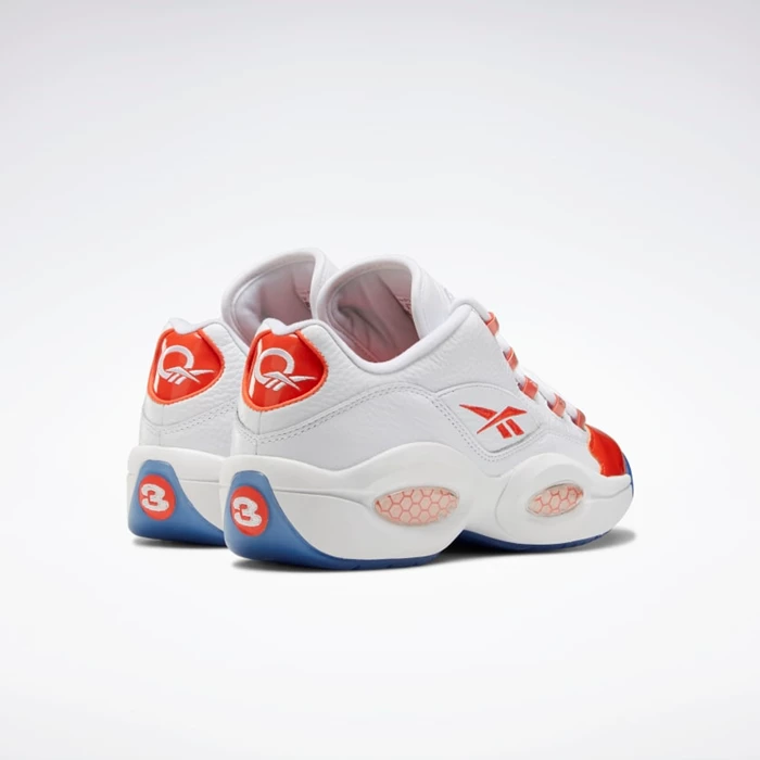 Basketbalove Tenisky Reebok Question Low Panske White/Orange | YKQZRJ143