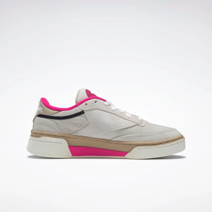 Botasky Reebok Club C Stacked Damske Beige/Pink | KTHURO680