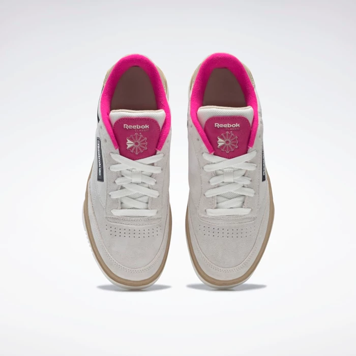 Botasky Reebok Club C Stacked Damske Beige/Pink | KTHURO680