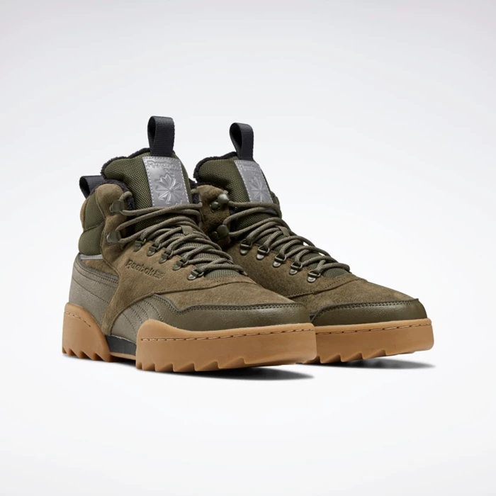 Botasky Reebok Exofit Hi Plus Ripple Boots Damske Green/Black | NMSYAL156