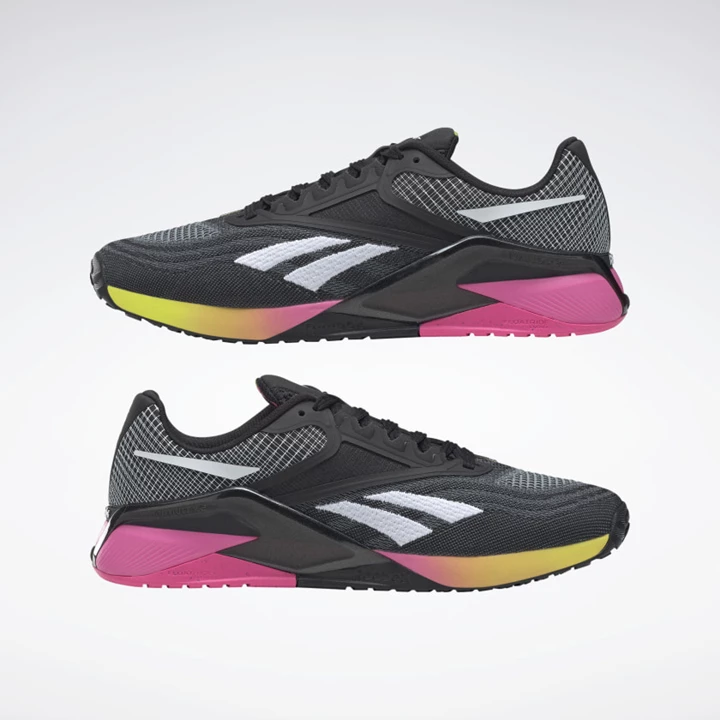 Botasky Reebok Nano X2 Panske Čierne Ruzove Žlté | QEYXTR209