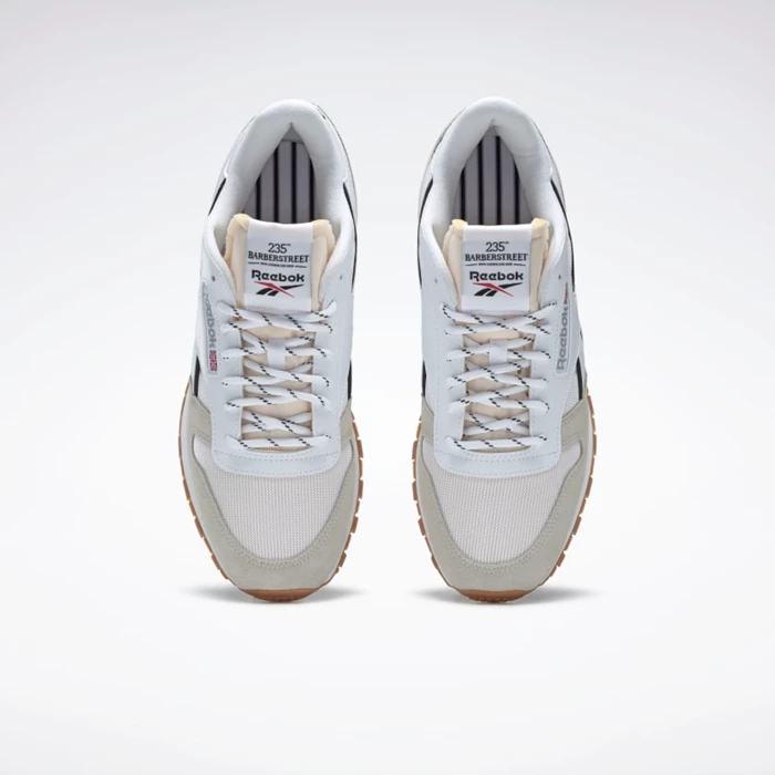 Classics Reebok 235th Barberstreet Classic Leather Panske White/Black | EZVPGT023