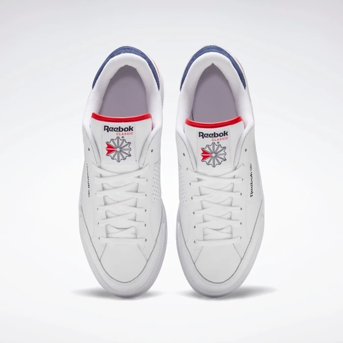 Classics Reebok Ad Court Damske White/Navy/Red | FVEGJB054