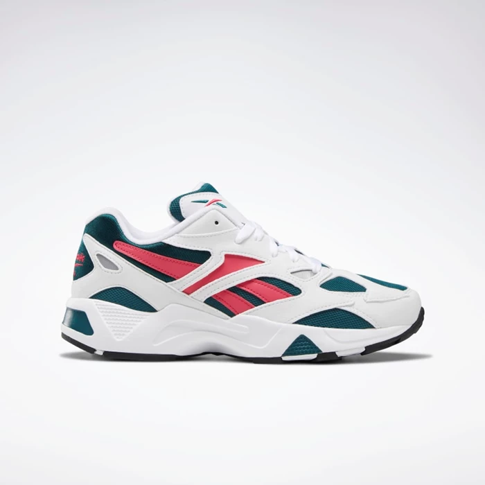 Classics Reebok Aztrek 96 Panske White/Deep Turquoise/Pink | EIPXNQ548