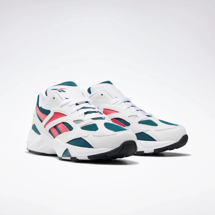 Classics Reebok Aztrek 96 Panske White/Deep Turquoise/Pink | EIPXNQ548