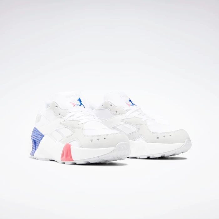 Classics Reebok Aztrek Double Panske White/Grey/Pink/Blue | GIYQHX485