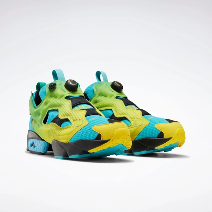 Classics Reebok Chromat Instapump Fury Panske Turquoise/Yellow/Blue | SVBTRM476