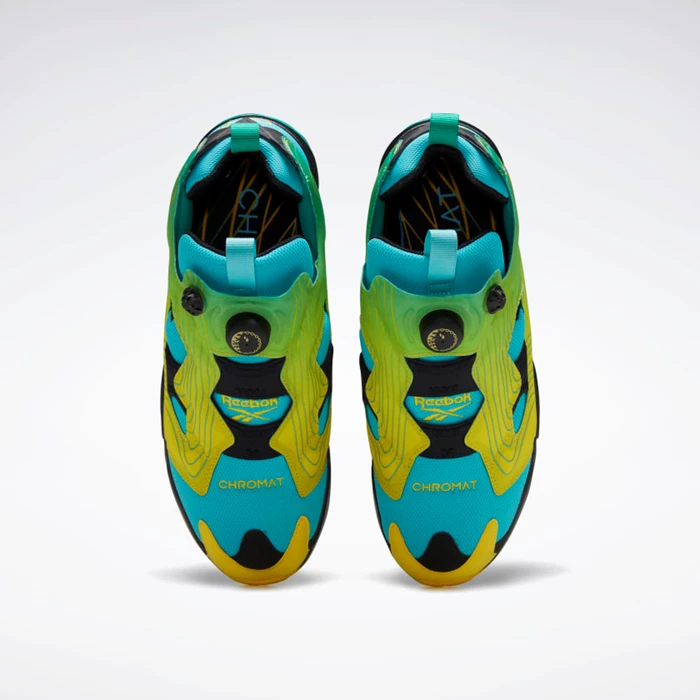 Classics Reebok Chromat Instapump Fury Panske Turquoise/Yellow/Blue | SVBTRM476