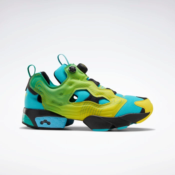 Classics Reebok Chromat Instapump Fury Panske Turquoise/Yellow/Blue | SVBTRM476