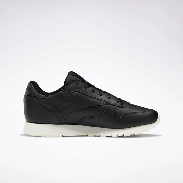 Classics Reebok Classic Leather Damske Black/Turquoise/Purple | NGMAKZ167