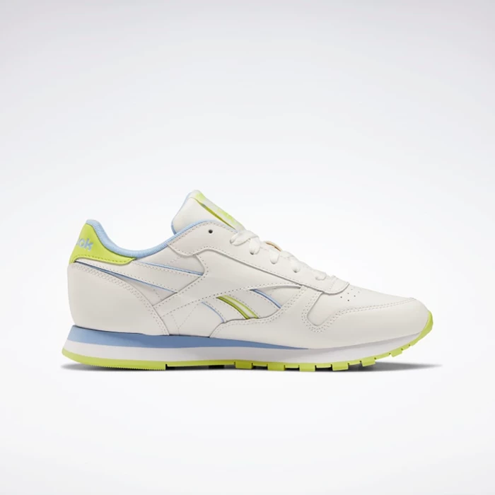 Classics Reebok Classic Leather Damske Blue/Yellow | WZKMXR813