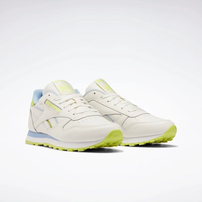 Classics Reebok Classic Leather Damske Blue/Yellow | WZKMXR813