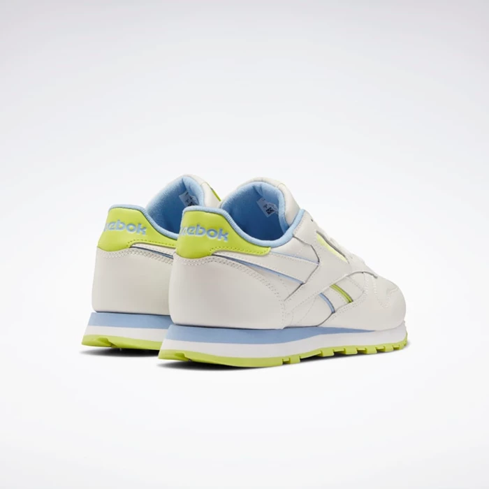 Classics Reebok Classic Leather Damske Blue/Yellow | WZKMXR813