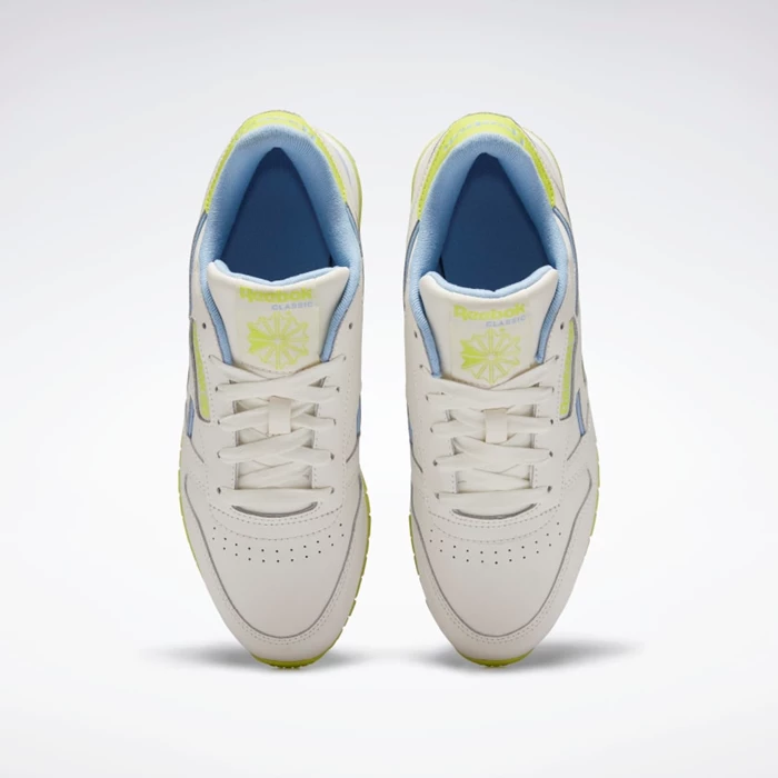 Classics Reebok Classic Leather Damske Blue/Yellow | WZKMXR813