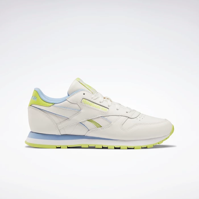 Classics Reebok Classic Leather Damske Blue/Yellow | WZKMXR813