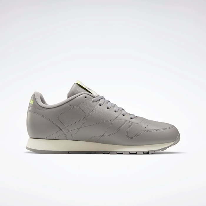 Classics Reebok Classic Leather Damske Grey/White/Yellow | WVRLXS318