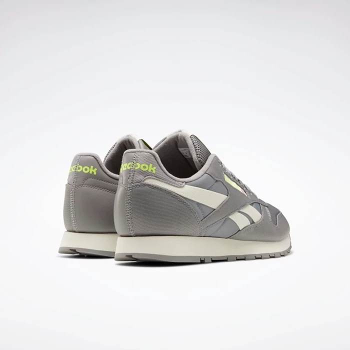 Classics Reebok Classic Leather Damske Grey/White/Yellow | WVRLXS318