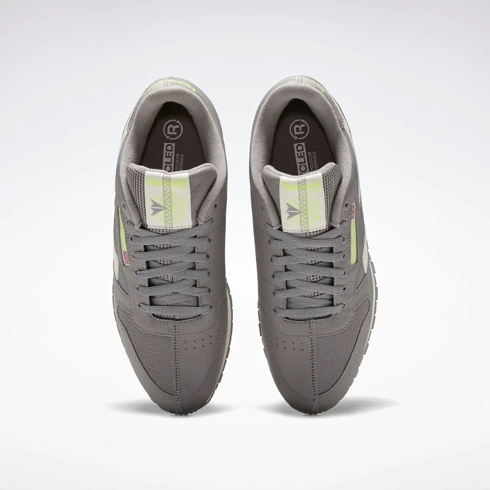 Classics Reebok Classic Leather Damske Grey/White/Yellow | WVRLXS318