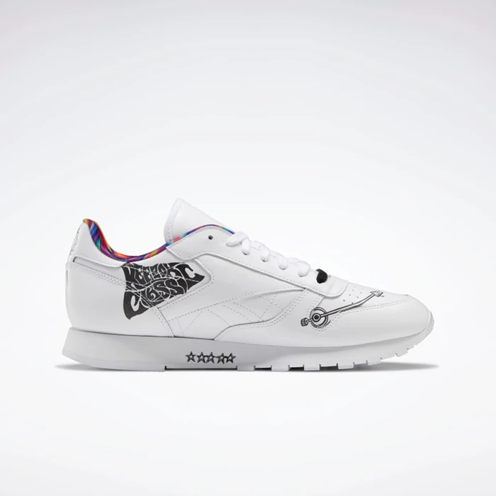 Classics Reebok Classic Leather Damske White/Black/White | FMVYPE971