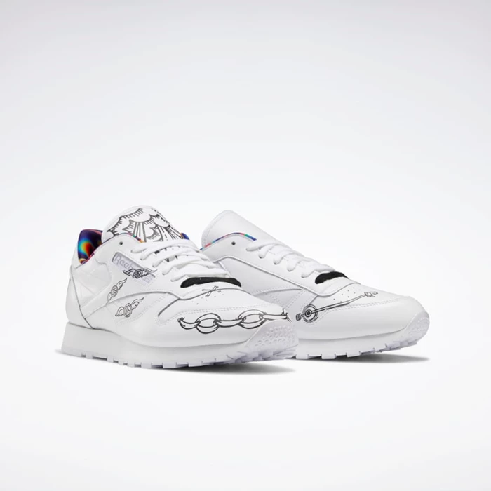 Classics Reebok Classic Leather Damske White/Black/White | FMVYPE971