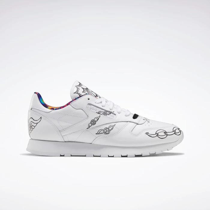 Classics Reebok Classic Leather Damske White/Black/White | FMVYPE971