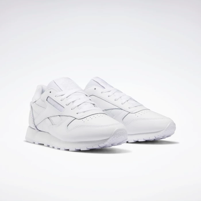 Classics Reebok Classic Leather Damske White/White | HCNQKD572