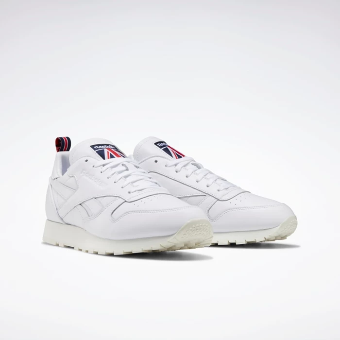 Classics Reebok Classic Leather Damske White/Navy | IYAGMP978