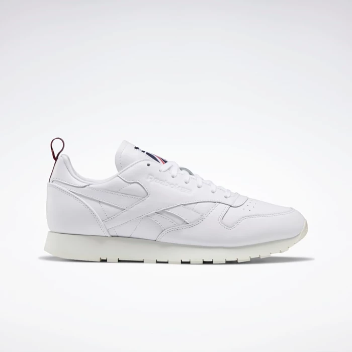 Classics Reebok Classic Leather Damske White/Navy | IYAGMP978