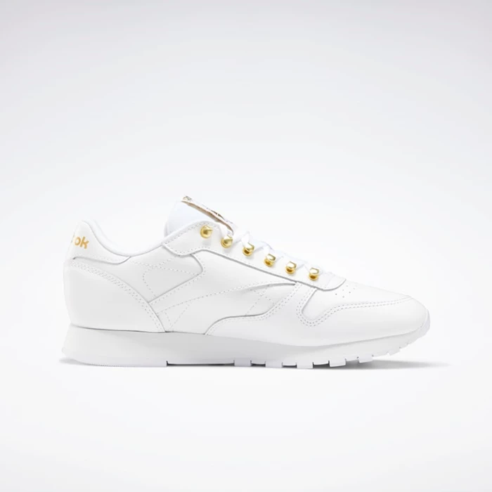 Classics Reebok Classic Leather Damske White/Gold/White | JNSOXP870