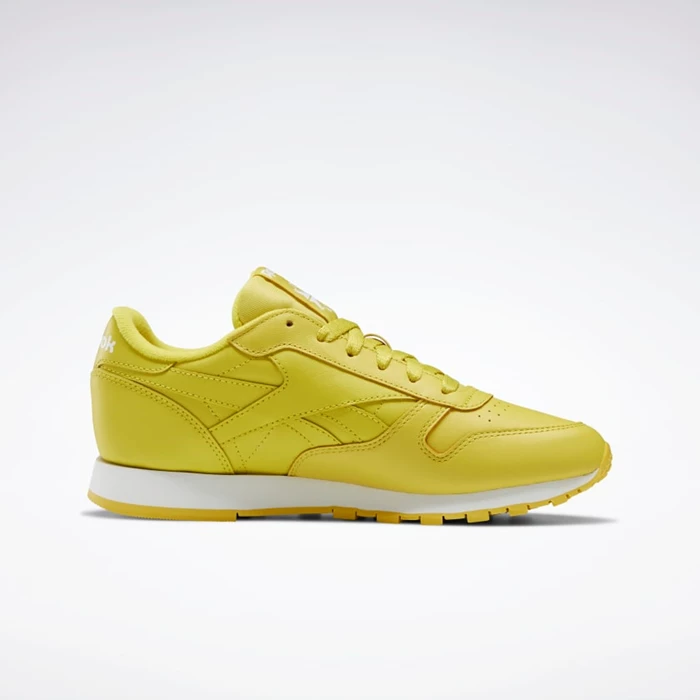 Classics Reebok Classic Leather Damske Yellow/White/White | VXPIKJ950