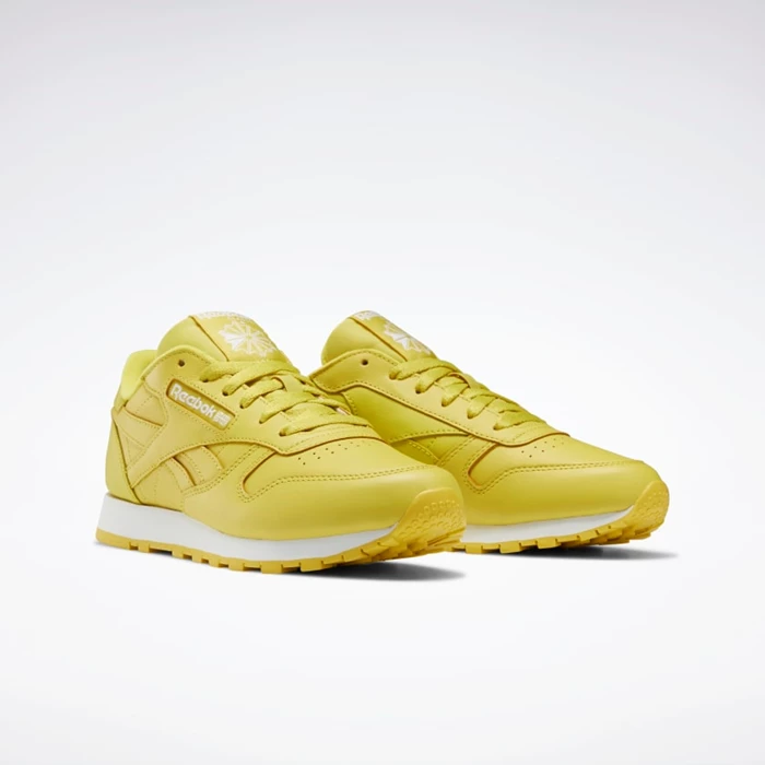 Classics Reebok Classic Leather Damske Yellow/White/White | VXPIKJ950