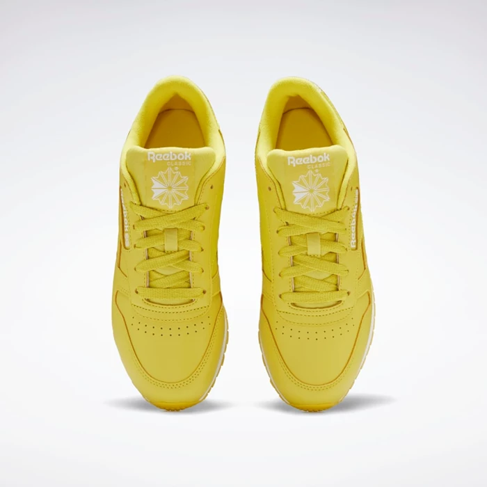 Classics Reebok Classic Leather Damske Yellow/White/White | VXPIKJ950