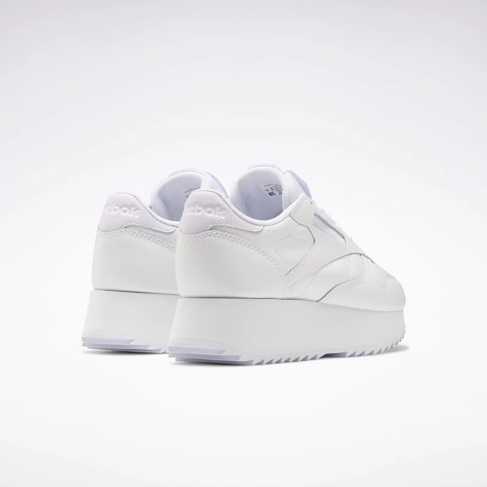 Classics Reebok Classic Leather Double Damske White/White | QACJPG078