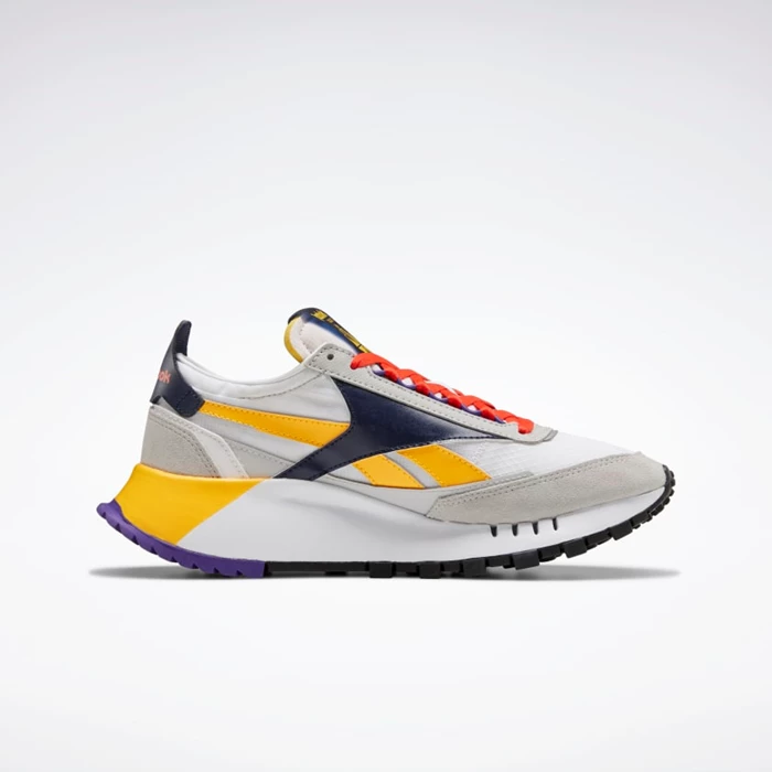 Classics Reebok Classic Leather Legacy Damske Grey/Gold/Purple | BIMLOR219