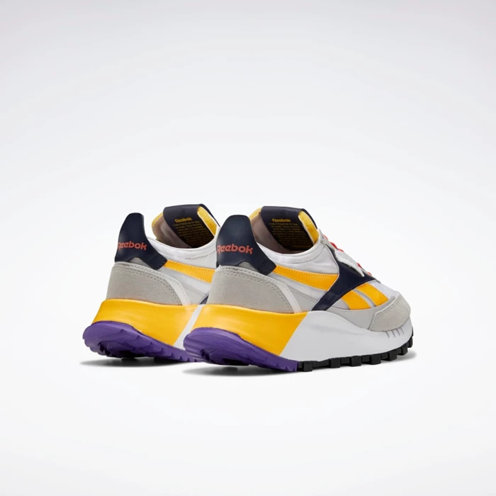 Classics Reebok Classic Leather Legacy Damske Grey/Gold/Purple | BIMLOR219