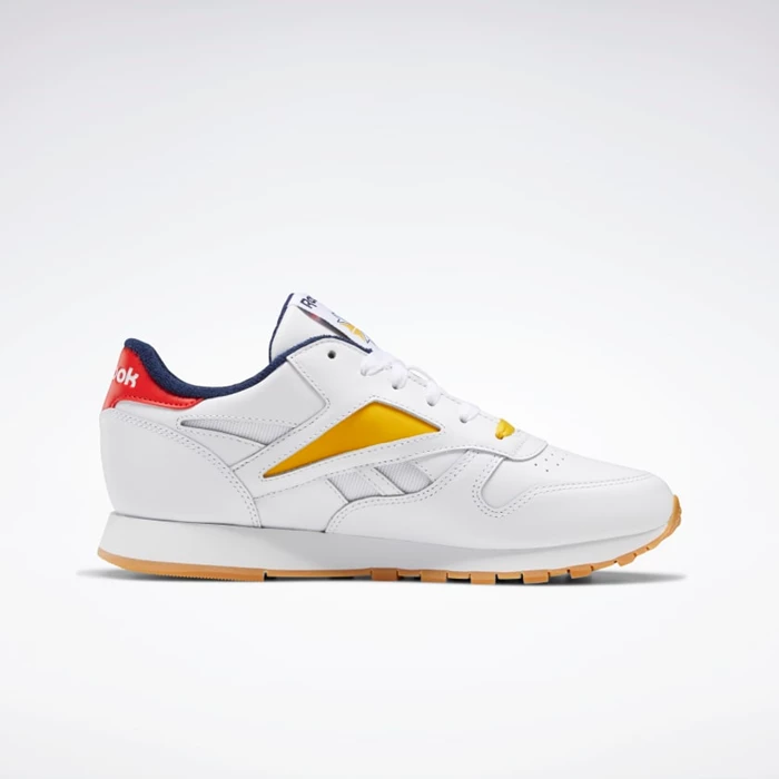 Classics Reebok Classic Leather Mark Damske White/Red/Navy | GWRSKQ608