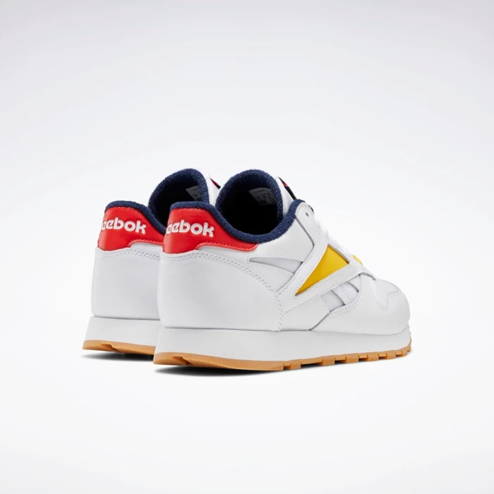 Classics Reebok Classic Leather Mark Damske White/Red/Navy | GWRSKQ608