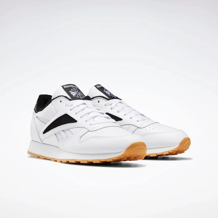 Classics Reebok Classic Leather Mark Panske White/Black/White | NSHFJB649