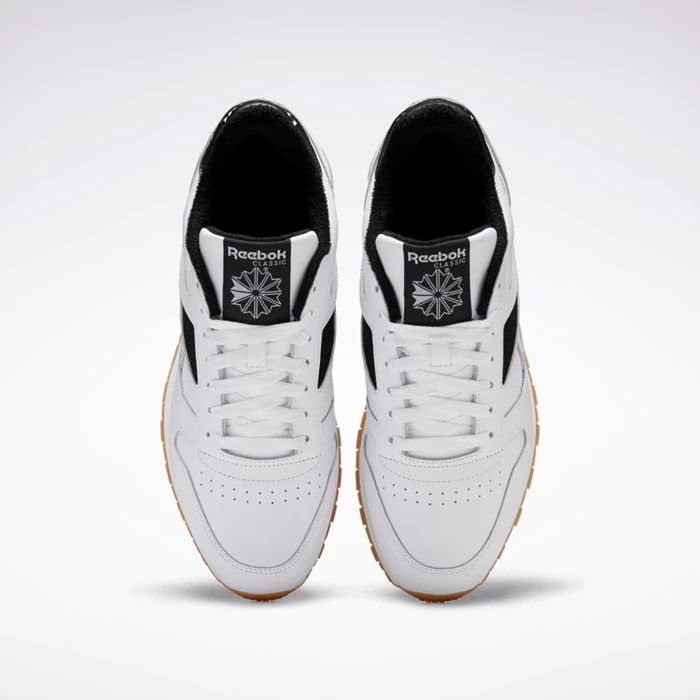 Classics Reebok Classic Leather Mark Panske White/Black/White | NSHFJB649