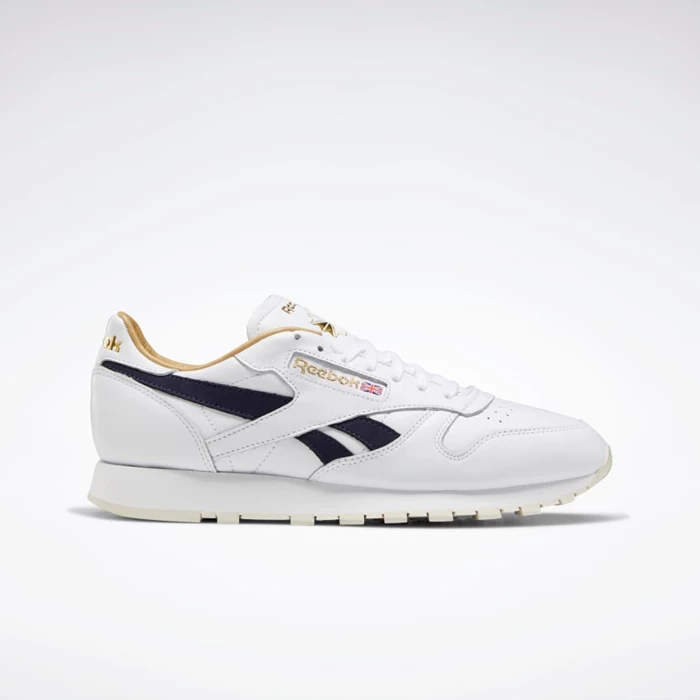 Classics Reebok Classic Leather Panske White/Purple/White | OXSBGU518