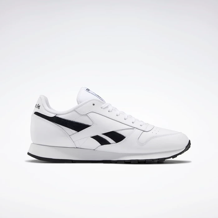 Classics Reebok Classic Leather Panske White/White/Black | YCUFJB892