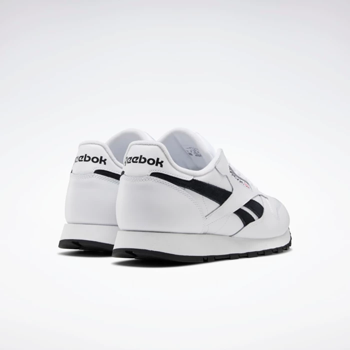 Classics Reebok Classic Leather Panske White/White/Black | YCUFJB892