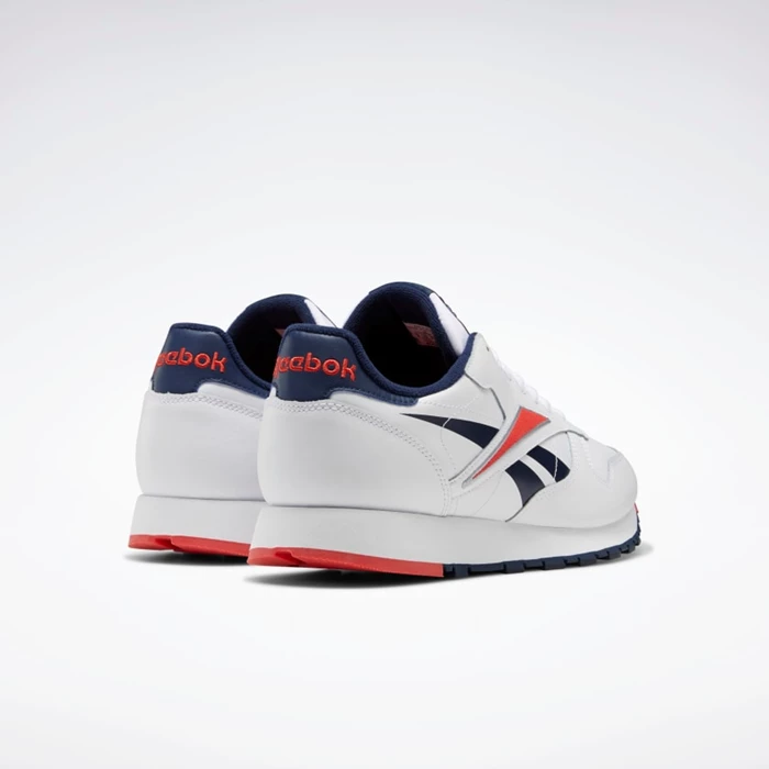 Classics Reebok Classic Leather Panske White/Red/Navy | ZOJQFG347