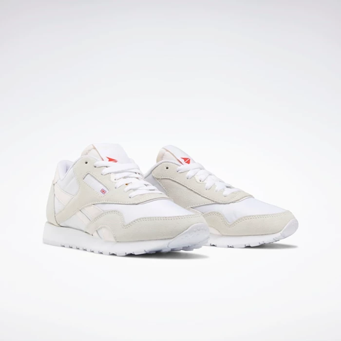 Classics Reebok Classic Nylon Damske White/Pink | ILFBZC431