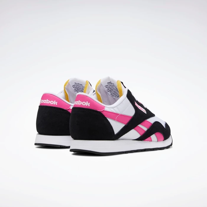 Classics Reebok Classic Nylon Damske White/Black/Pink | PILARW215