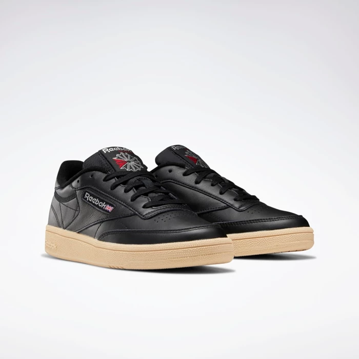 Classics Reebok Club C 85 Damske Black/Silver Metal/Red | TBRPSG543