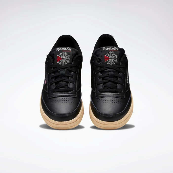 Classics Reebok Club C 85 Damske Black/Silver Metal/Red | TBRPSG543